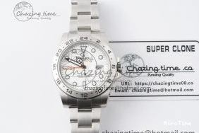 MiroTime 0117 Versatile Explorer II 42mm 216570 Black 904L SS JDF 1:1 Best Edition White Dial on Bracelet VR3285 CHS V 2174